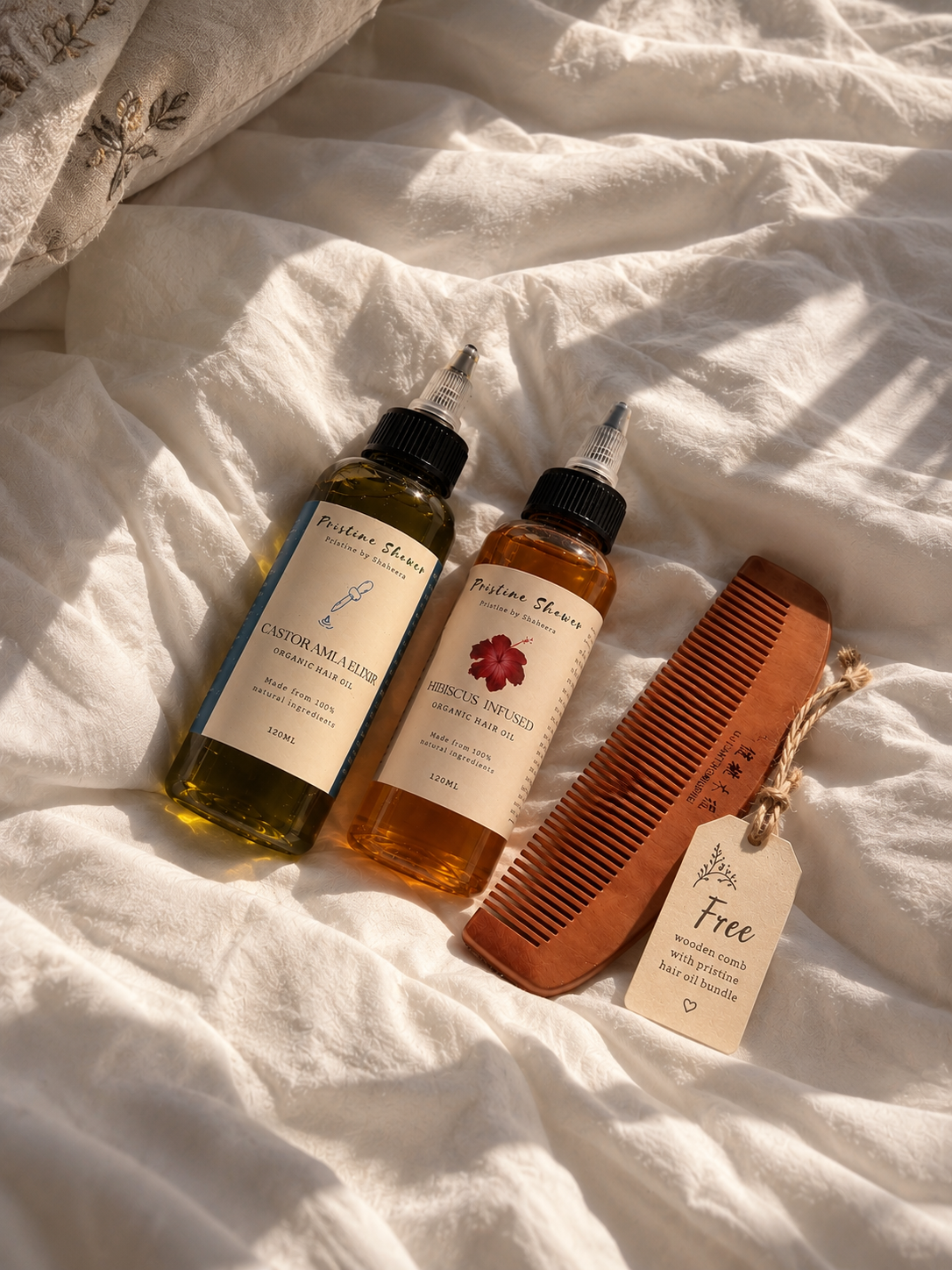 Pristine Hair Oil Bundle + Free Wooden Comb