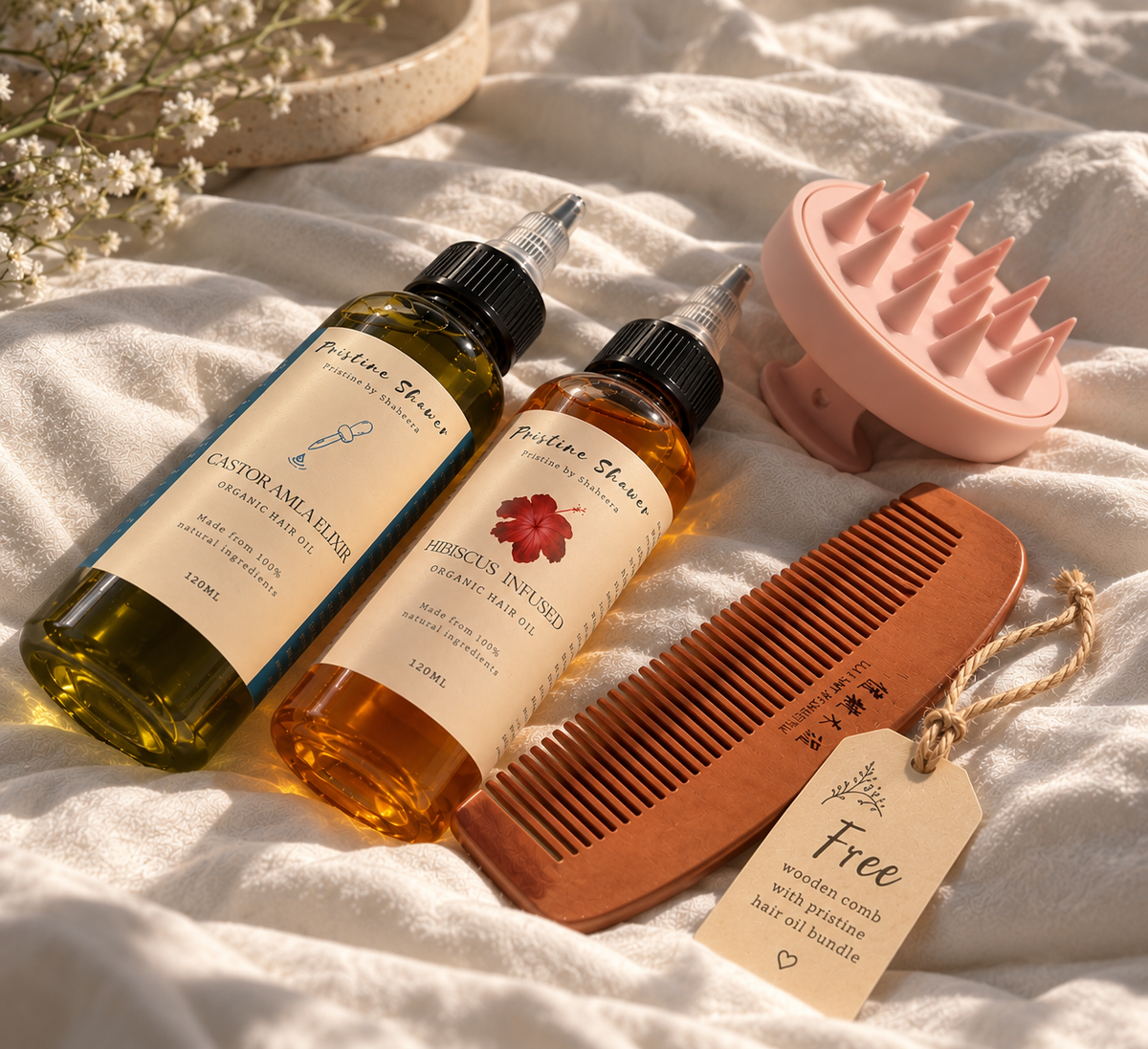 Pristine Hair Ritual Set + Free Wooden Comb