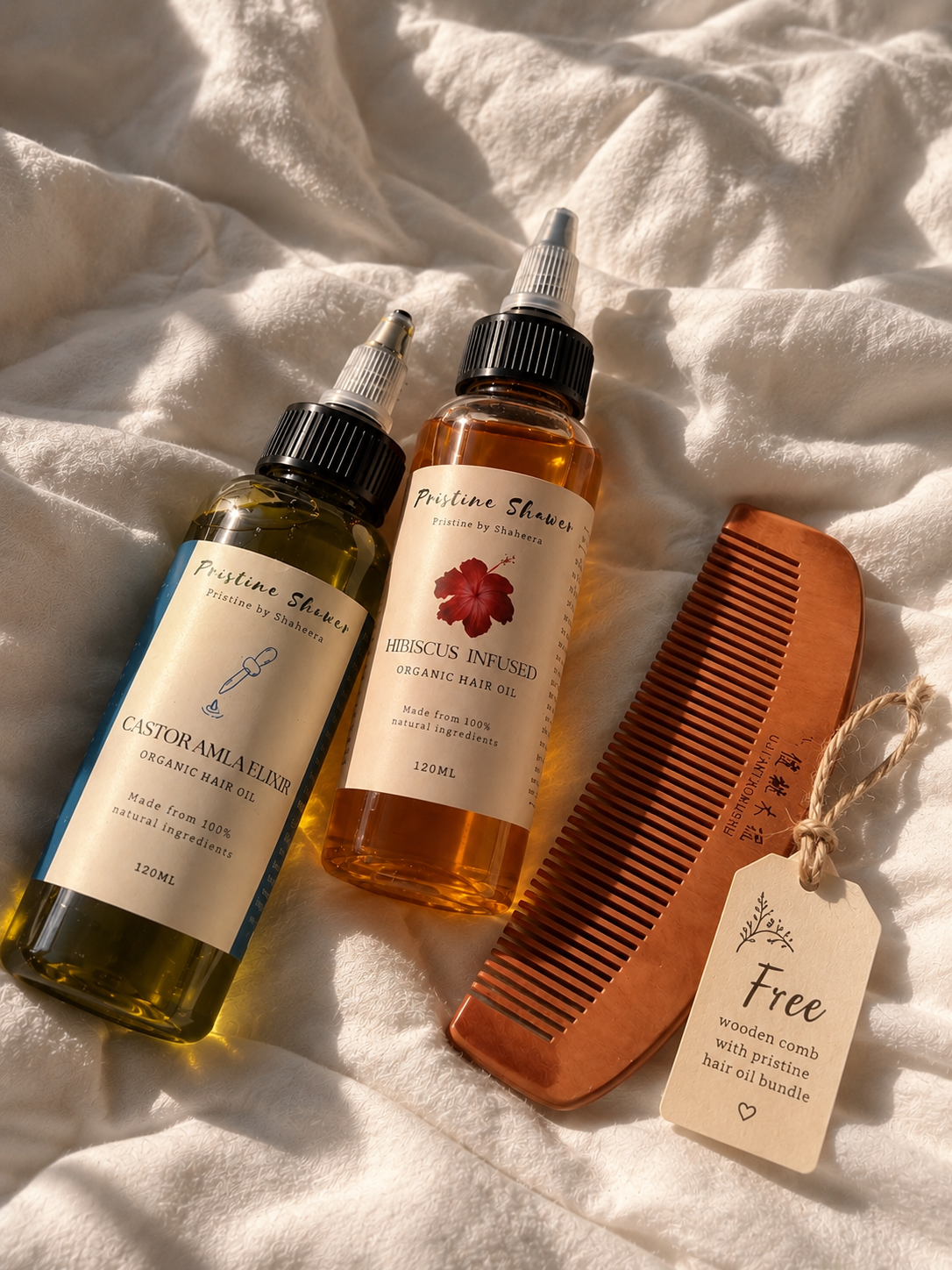 Pristine Hair Oil Bundle + Free Wooden Comb